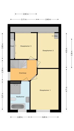 Floorplan - De Werf 65, 2411 RZ Bodegraven